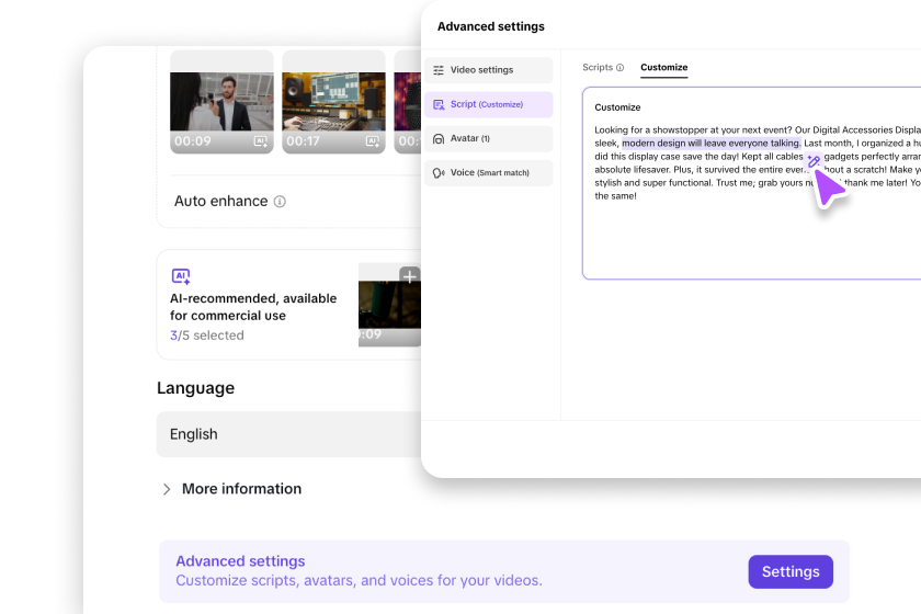 Gelişmiş ayarlarla kişiselleştirin
